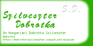 szilveszter dobrotka business card